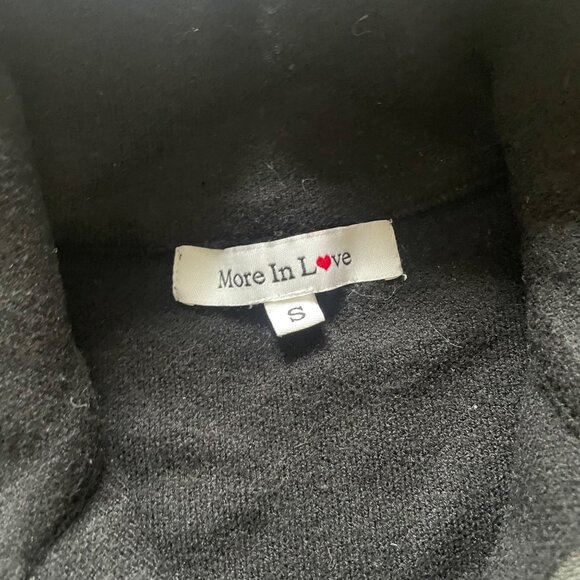 More In Love Womens Black & White Checkered Sleeve Zip-Up Sweatshirt Jacket S - Picture 2 of 7